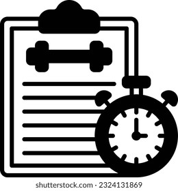 gym time schedule concept, 5 Day Split Workout Routines for Strength vector icon design, Fitness and Wellness symbol, Workout and Weightlifting sign, Personal training equipment stock illustration