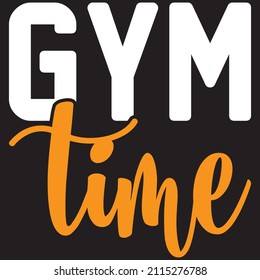 gym time t shirt design, vector file.