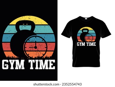 Gym Time Vintage Shirt Design