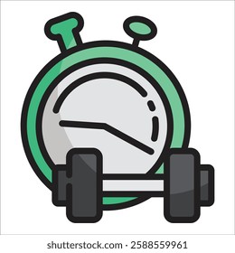 Gym Timer Icon Element For Design