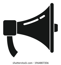 Gym trainer megaphone icon. Simple illustration of Gym trainer megaphone vector icon for web design isolated on white background