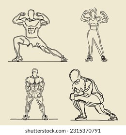 Esbozo de Gym Trainer silueta vectorial