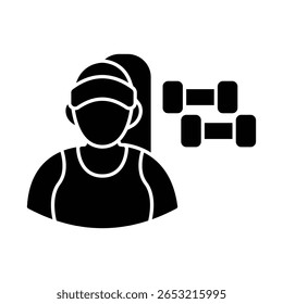 Gym trainer Vector Icon which can easily modify or edit

