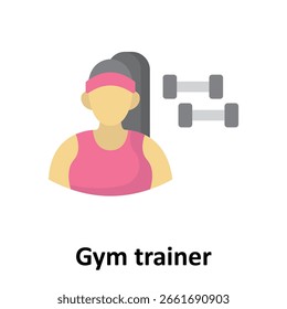 Gymnastiktrainer Vector Icon, das leicht geändert oder bearbeitet werden kann

