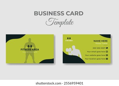 Gym training business card template