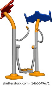 Gym training device, illustration, vector on white background., illustration, vector on white background.