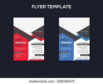 Gym training flyer editable template