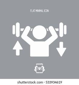 Gym training guide  - Vector web icon