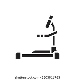 Gym Treadmill Filled Icon Vector Illustration