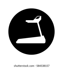 Gym treadmill machine icon
