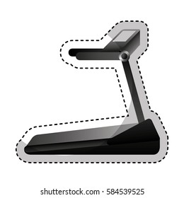 Gym treadmill machine icon