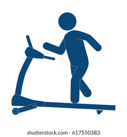 Gym treadmill machine icon