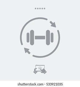Gym trining - Vector flat icon