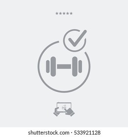 Gym trining - Vector flat icon