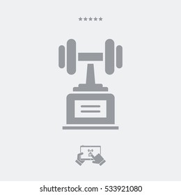 Gym trophy - Vector web icon