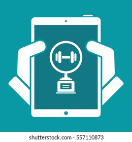 Gym trophy - Vector web icon