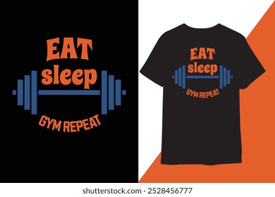 Gym t-shirt design or fitness t-shirt