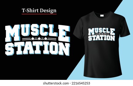 Gym T-shirt Design For Fitness Workout. Typography Poster Vector Graphic Fit Svg Motivation Quotes Png Eps Muscle Body Apparel Bodybuilding Tee And Clothing Illustration Tshirt  Designs Healthy