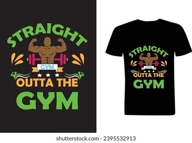 Gym t-shirt design motivational template. typography Vectors graphic retro-vintage t shirt print items. for poster, banner, t-shirt design.