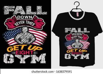 Gym T-shirt Design Template Vector And Fitness workout T-Shirt Design, Gym Typography vector Illustration.