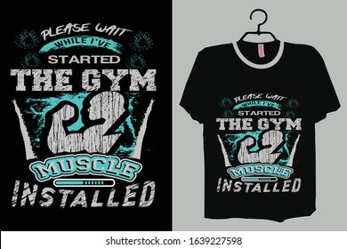 Gym T-shirt Design Template Vector And Workout T-Shirt Design Fitness vector illustration With A Black background.