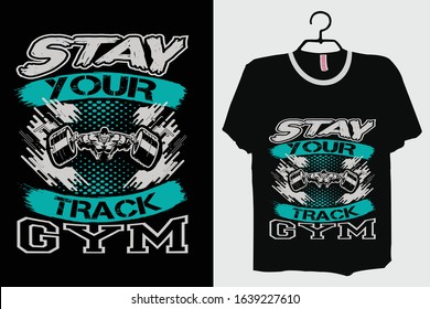 Gym T-shirt Design Template Vector And Workout T-Shirt Design Fitness vector illustration With A Black background.