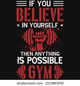 Gym tshirt design vector design 