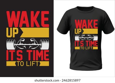 Gym t-shirt design and vector