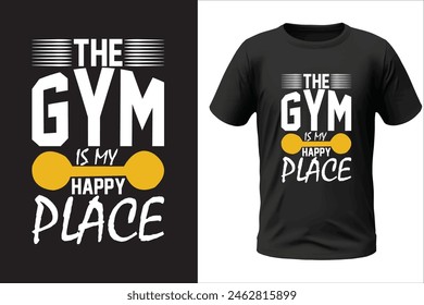 Gym t-shirt design and vector