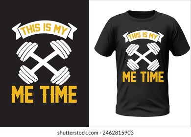 Gym t-shirt design and vector