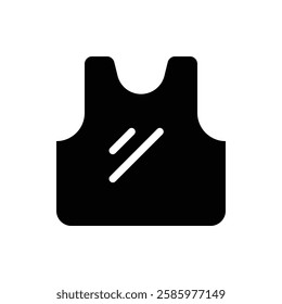 Gym Tshirt Glyph Icon. Gym Tshirt Icon