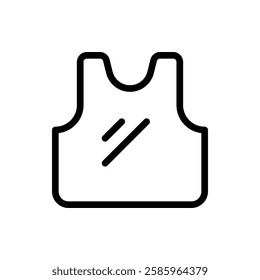 Gym Tshirt Outline Icon. Gym Tshirt Icon