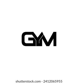 gym typography letter monogram logo design