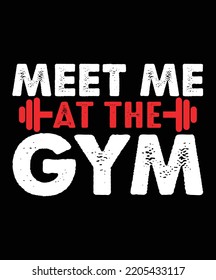 Gym typography t-shirt design template