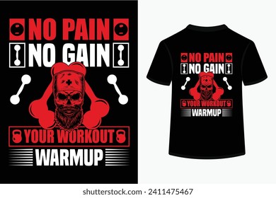 Gym typography t-shirt vector design