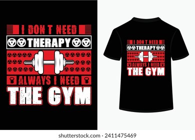 Gym typography t-shirt vector design