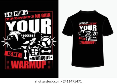 Gym typography t-shirt vector design