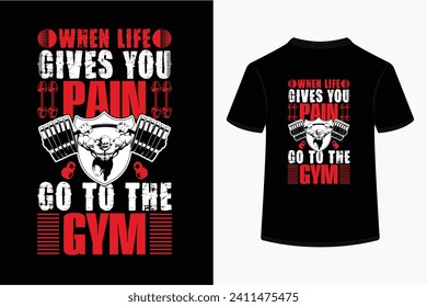 Gym typography t-shirt vector design