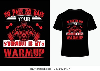 Gym typography t-shirt vector design