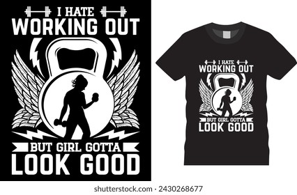 Gym typography vector t shirt design. Fitness training and Gym Motivational Quotes vector t shirt design. Gym t-shirt, Exercise t shirt, Fitness shirt, poster, banner, cards, pod