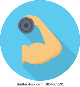 icono de vector de gimnasio de color plano 
