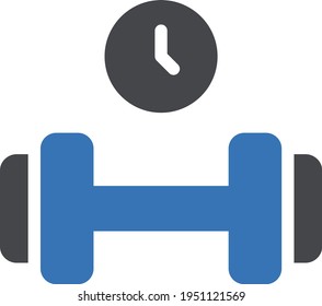gym vector glyph color icon