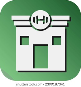 Gym Vector Glyph Gradient Background Icon For Personal And Commercial Use.
