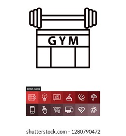 Gym vector icon