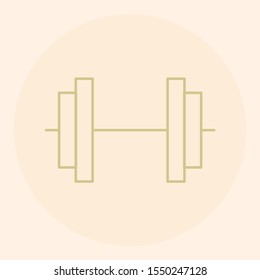 Gym vector icon. Barbell symbol. 