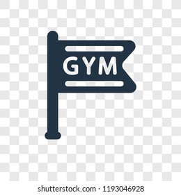 Gym vector icon isolated on transparent background, Gym transparency logo concept
