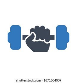 Gym vector icon on white background