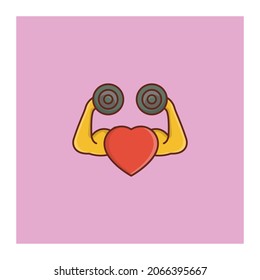 gym Vector illustration on a transparent background. Premium quality symbols.Vector line flat color icon for concept and graphic design.