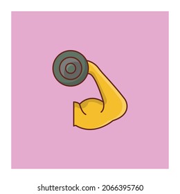 gym Vector illustration on a transparent background. Premium quality symbols.Vector line flat color icon for concept and graphic design.