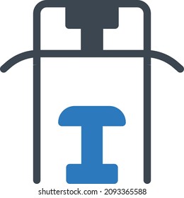 ilustración de gym Vector sobre un fondo transparente. Símbolos de calidad premium. Icono vector glifos para concepto y diseño gráfico.